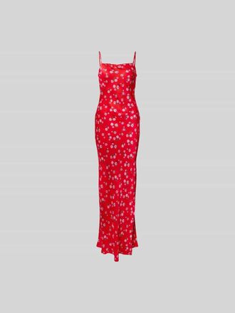Rotate Maxikleid mit Allover-Muster in Rot, Gr&ouml;&szlig;e 38
