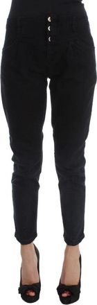 Costume National Slim Fit Zwarte Denim Jeans - Dames - Slim Fit Jeans - Zwart - W27 - Denim - Jeans