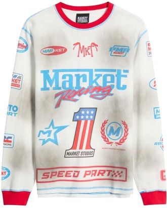 Market Speed Part Thermal T-Shirt in White at Nordstrom, Size Xx-Large