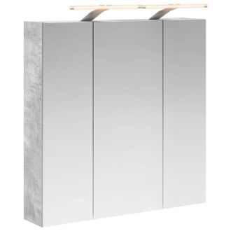 vidaXL Armario Con Espejo De Ba&ntilde;o Gris Concreto 70 X 14,5 X 70 Cm Vidaxl