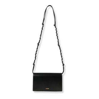 Jil Sander Tangle Leather Crossbody Bag - female - Jil Sander - Cross Body Bags - Black - ONE SIZE - Bags