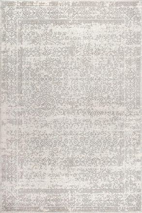 Jonathan Y Designs Ferro Filigree Area Rug in Gray/dark Gray at Nordstrom, Size 2Ft 0In X 8Ft 0In