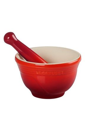 LE CREUSET Mortar & Pestle Set in Cerise at Nordstrom