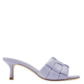 Ash Lila Leren Geweven Sandalen - Dames - Sandalen met hakken - Paars - 39 EU - Leer - Schoenen