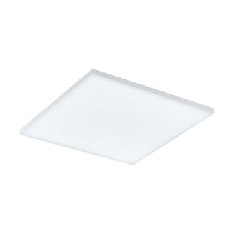 Loops 450mm Modern Sleek Ceiling Light White Slim Square Low Profile 20W LED 4000K