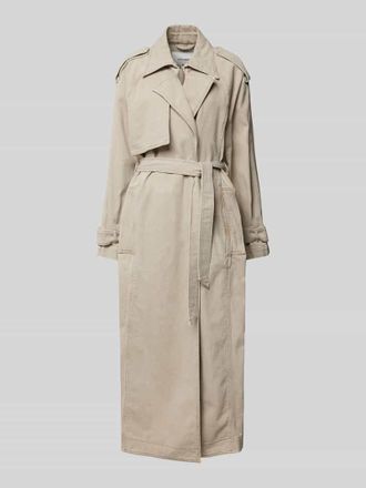 IVY OAK Trenchcoat mit Bindeg&uuml;rtel Modell CORDELIA in Stein, Gr&ouml;&szlig;e 36