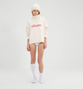 Ellesse Womens Fascuno Knitted Jumper - Off-White - Size 10 Regular