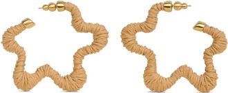 Cult Gaia Emiko earrings - women - Raffia/Brass - One Size - Neutrals