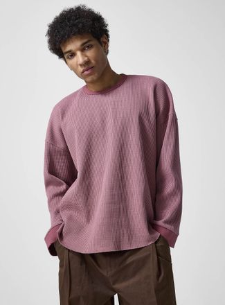 Le 31 Mens Worn waffled jersey T-shirt Imported from Seoul