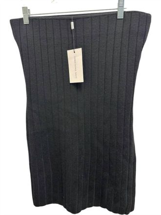 Something Navy Womens Wool Blend Ribbed Tube Top In Black Leather
