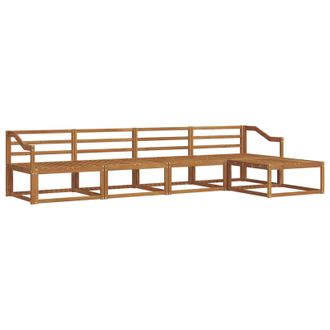 vidaXL Conjunto De Sof&aacute;s De Exterior 5 Pcs Natural Vidaxl