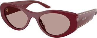 Prada PR D23SU 24O20I Womens Sunglasses Burgundy Size 53