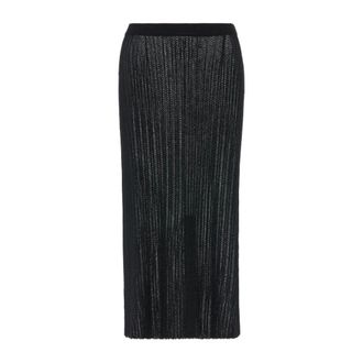 Maison Margiela Midi Skirts, female, Black, Size: S Gauge 14 Midi Skirt