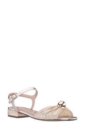 Nina Slater Ankle Strap Sandal in Gold Multi at Nordstrom, Size 9.5