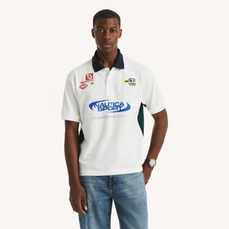 Nautica Mens Relaxed-Fit Embroidered Logo Polo