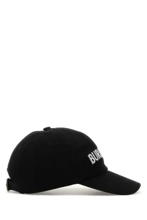 Burberry Womens Black Gabardine Baseball Cap Cotton Cappelli E Fasce Per Capelli Hat