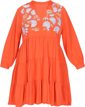 Izia Grote maten jurk vrouwen oranje