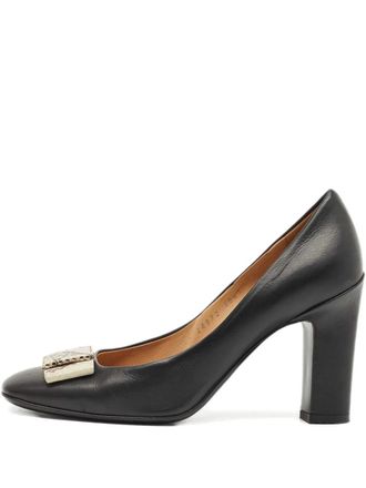 Ferragamo Vara pumps met strik - Zwart