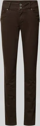 Buena Vista Cropped Hose mit Eingrifftaschen Modell TUMMYLESS Z CROPPED in Dunkelbraun, Größe XL