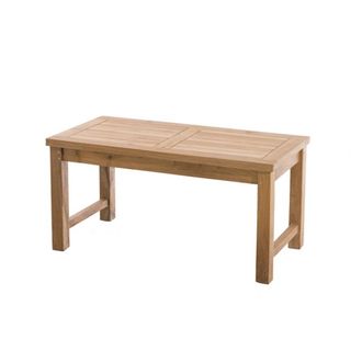 Macabane Mesa de centro de jard&iacute;n de madera de teca de 90x45 cm