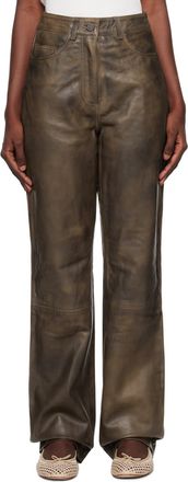 フィットネスボトムス THE ATTICO Women Training Pants 250WCP00262064 Brown The Attico Trousers - Brown - Women | 250WCP00262JJJ055AA064