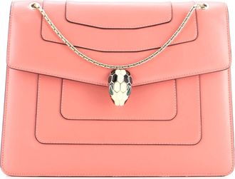 Bulgari Serpenti Forever Square Shoulder Bag Leather Medium