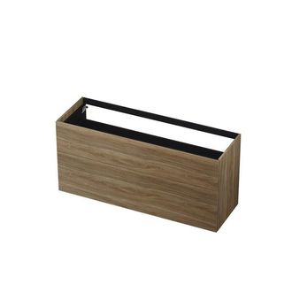 Bernacchini P2O Wastafelonderkast - 140x45x65cm - 2 lades - push 2 open - rechte opdekfronten MFC Zuiver eiken