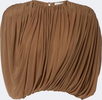 Magda Butrym Draped jersey crop top