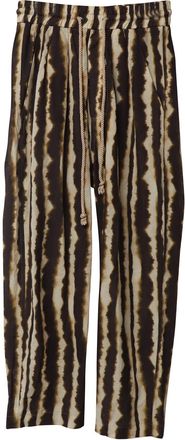 Nanushka Jiro Printed Pants in Brown Cotton