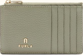 Furla Camelia Porta Carte Di Credito M Agave B Verde Pelle Di Vitello Granata Donna