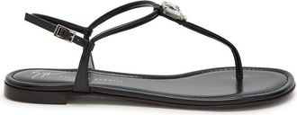 Giuseppe Zanotti Hobby 10 Crystal-embellished Leather Sandals - Black - 36 (IT36 / UK3)