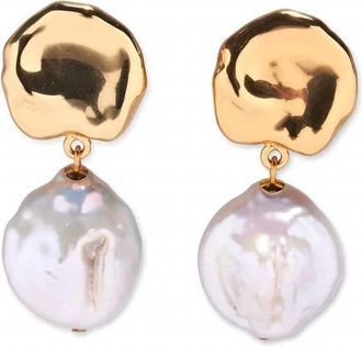 Lizzie Fortunato Womens Coin Reflection Earring In Gold