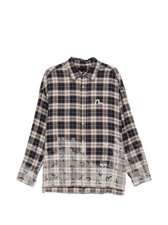 Evisu Ht, Seagull Aop ls Checked Shirt