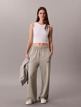 Calvin Klein Pantal&oacute;n de ch&aacute;ndal de mezcla de felpa de algod&oacute;n suave