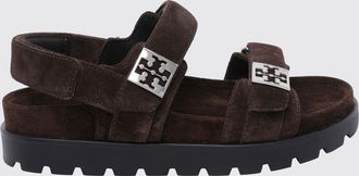 Tory Burch Sandali Mellow in pelle scamosciata con platform e logo Double T