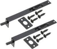 OEM Set Composto Da Due Serrature A Incasso In Ottone Massiccio Da 20,3 X 2,2 Cm Per Porte A Doppio Battente E Un Chiavistello Scorrevole A Scomparsa In A