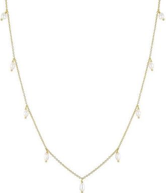 Untamed Petals Angelica Pearl Necklace in Gold at Nordstrom