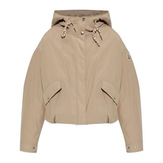 Moncler Down Jackets, female, Beige, Size: M Eucalyptus Down Jacket with Hood