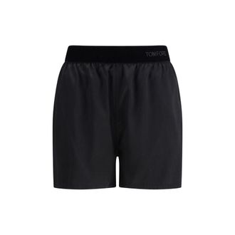 Tom Ford Zwarte Zijde Bermuda Shorts