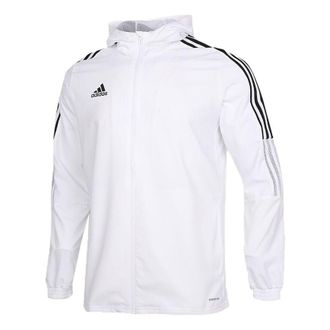 adidas Tiro21 Wb Soccer/Football Sports Hooded Jacket White GP4966