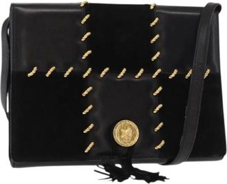 Ferragamo Pre-owned Cross Body Bags, female, Black, Size: ONE SIZE Pre-owned Leather Crossbody Bag