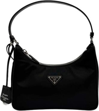 Prada Pre-owned Handbag - Dames - Vintage Schoudertas - Zwart - ONE Size - Nylon - Vintage