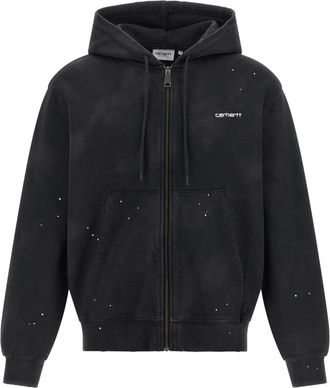 Carhartt Work in Progress Hooded Painter Sweatshirt - Heren - Vesten met rits - Zwart - M - Katoen - Hoodies & sweatvesten