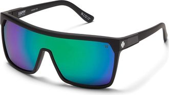 Spy Flynn Plastic Frame Fashion Sunglasses Matte Black/Happy Bronze w/ Green Spectra, Acetate