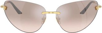 Versace Cat-Eye Rimless Sunglasses - Gold