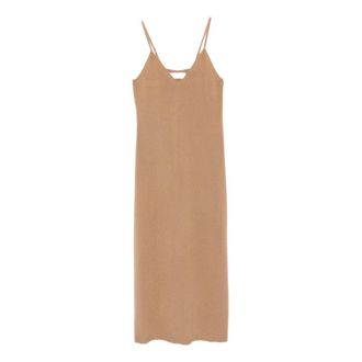 Lisa Yang Kleedjes Beige - Dames - Kleedjes - Beige - XS - Kasjmier - Kleedjes