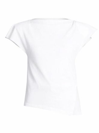 Isabel Marant Sebani Wide Boat Neckline Cotton T-Shirt