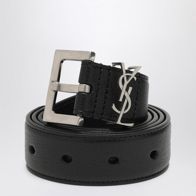 ベルト SAINT LAURENT CASSANDRE BLACK SMOOTH LEATHER BELT Cassandre leather belt in black - Saint Laurent | Mytheresa
