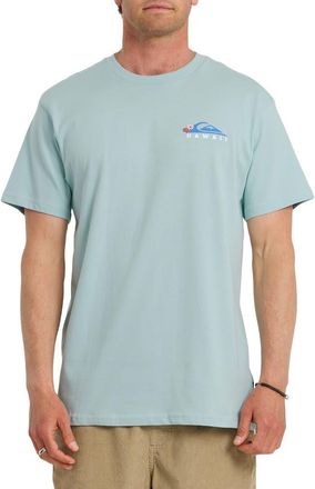 Quiksilver HI Tube Time Cotton Graphic T-Shirt in Blue Haze at Nordstrom, Size Xx-Large