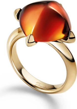 Baccarat Medicis Tangerine Crystal Ring Size 5.5 2612763